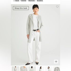 J CREW Juliette collarless sweater blazer Size S